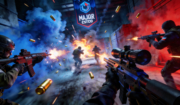 CS:GO Major锦标赛第一人称射击游戏激烈交火瞬间